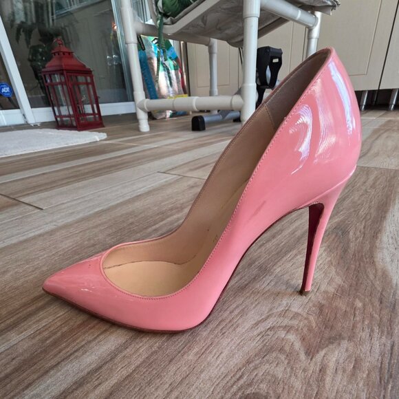 Christian Louboutin Dolly Pink Patent Leather Pumps Heels Eur. 36.5 - Picture 1 of 15